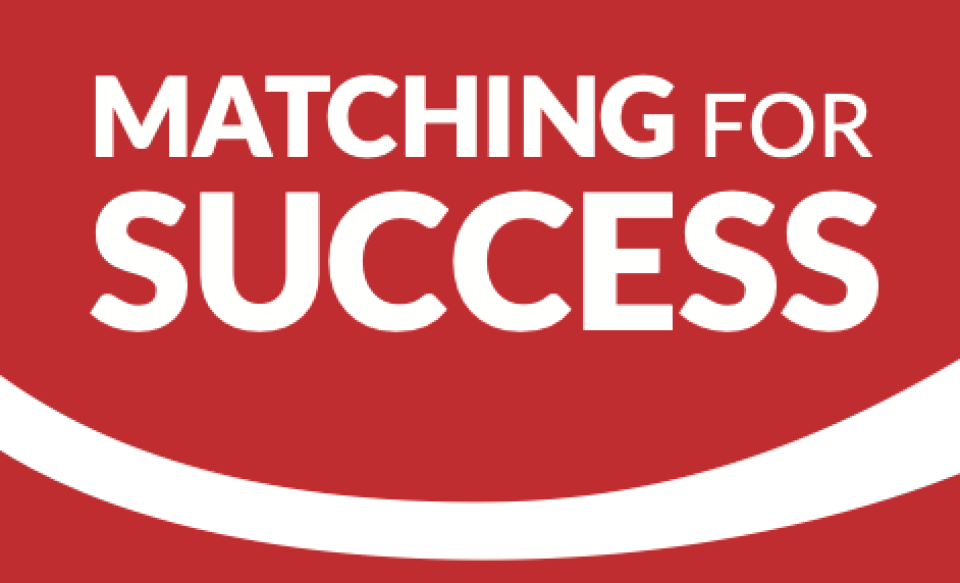 The Matching for Success title from flyer